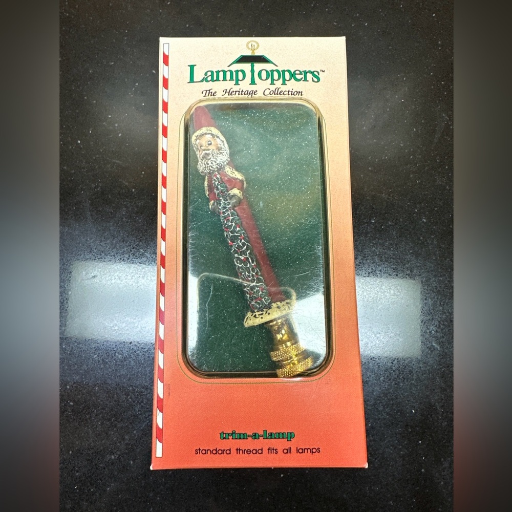 Lamp Toppers The Heritage Collection Vintage Santa Lamp Finial NIB